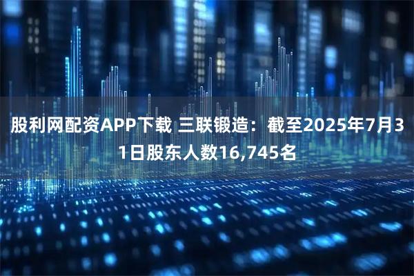 股利网配资APP下载 三联锻造：截至2025年7月31日股东人数16,745名